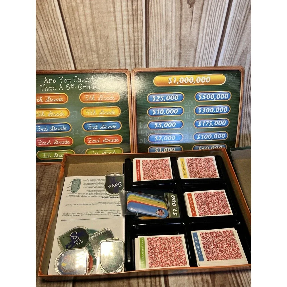 Are You Smarter Than a 5th Grader Board Game Parker Brothers 2007 Edition